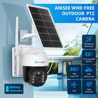Solar Security Camera Wireless Outdoor CCTV WiFi Home Surveillance System 4MP PTZ Remote 2 Way Audio Color Night Vision