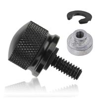 Black Aluminium Seat Bolt Screw Nut Mount Kit Compatible for Harley Davidson Touring Sportster Softail Dyna 1996-2024