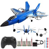 RC Airplane F-35 Jet Plane 2 CH Easy to Fly for Kids Beginners (Blue)
