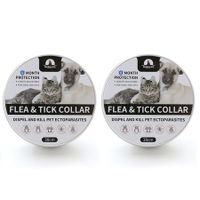 2 Pack Cat Flea and Tick Collar, Give Your Cat The Best Protection 38cm Black