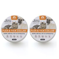 2 Pack Cat Flea and Tick Collar, Give Your Cat The Best Protection 38cm Orange