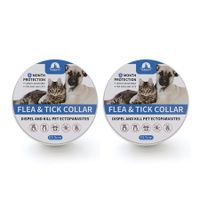 2 Pack Flea Collar for Dogs Natural Flea and Tick Collar for Dogs 8 Month Prevention Puppys Collars 62cm Adjustable Large Collars Blue