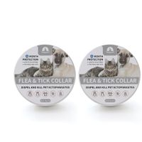 2 Pack Flea Collar for Dogs Natural Flea and Tick Collar for Dogs 8 Month Prevention Puppys Collars 62cm Adjustable Large Collars Grey