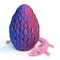 Dragon Egg,Red Mix Gold,Surprise Egg Toy with Flexible Dragon,3D Printed Gift,Articulated Dragon Egg Fidget Toy (Pink,12" Dragon )