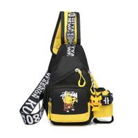 Pikachu Canvas Children Shoulder Bag Crossbody Bag Chest Bag