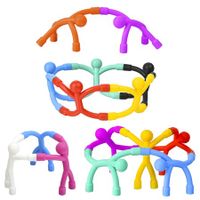 Cute Magnet Men Toys 15PCS,Multipurpose Stretchy Fidget Toys for Kids Colorful Magnetic People Travel Toy,Funny Fridge Magnet Cool Office Desk Magnetic Toys Easter Basket Stuffers for Toddler
