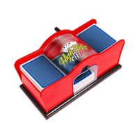 Deluxe 2 Deck Card Shuffler for Blackjack, Uno, Poker, Rummy, War, Texas Hold 'Em, PLO, Omaha, Stud, Easy to Use Manual Card Mixer Machine