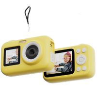 Kids Camera Dual Screen 1080P 44MP HD Digital Video Camera for Boys Girls Ages 3-10(Yellow)