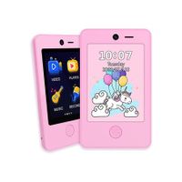 Kids Phone for Boys Touch Screen Cell Phone with 2 Camera Games Alarm Clock MP3 Music Player Phones for Kids Christmas Birthday Gifts Toys(Pink)