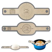 Silicone Bread Sling Dutch Oven Liner,Non-Stick & Easy Clean Reusable Oval and Round Silicone Bread Baking Mat with Long Handles,Easy to Transfer Sourdough Bread - 2 Gray set
