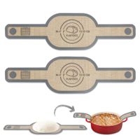 Silicone Bread Sling Dutch Oven Liner,Non-Stick & Easy Clean Reusable Oval Silicone Bread Baking Mat with Long Handles,Easy to Transfer Sourdough Bread - 2 Gray set