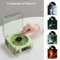 Mini Portable Retro Sleep Aid Speakers, 360 Surround Sound, White Noise, Bluetooth Speaker (Green)