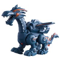 Blue - Robot Dinozaur,Electronic Walking Dinozaur Toy with Water Mist Sprays, Roaring Sound Toy for Boys Kids