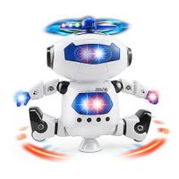 Musical Walking Dancing Robot Toy For Kids, Flashing Lights, 360° Body Spinning,Birthday, Christmas, Halloween Gift For Children