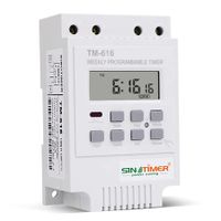 Programmable Digital Timer,SENRISE TM616 Digital Electrical Timer Plug Socket with LCD Display for Lights,24 Hours/7 Days A Week Programmable(White,12V)