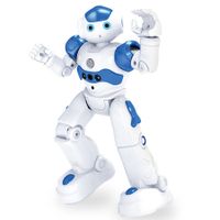 (Blue)RC Robot Toys for Kids, Gesture Sensing Programmable Rechargeable Remote Control Robot for Boys Girls Birthday Gift Present