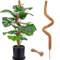 48 Inch Moss Pole,Bendable Moss Pole for Plants Monstera,Tall Moss Poles for Climbing Plants Indoor,Large Moss Pole Support,Garden Trellis Plant Stick Stakes for Potted Plants,Pothos