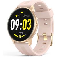 Smart Watch for Women, Smart Watch for Android and iOS Phones, IP68 Waterproof, Full Color Touch Screen, Pedometer, Sleep Monitor, Pink