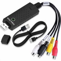 Video Capture Card USB 2.0 Audio Device Old VHS Mini DV Hi8 DVD VCR to Digital Converter for Mac, PC Support Windows