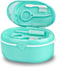Retainer Denture Bath Case Cup Box Holder Storage Soak Container With mirror Orthodontics Mouth Guard Braces（green）