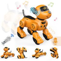 Robot Dog Toy Voice & 2.4GHz Remote Control Robot Pet with Interactive Touch Sensors Robotic Puppy Toy for Boys & Girls(Orange)