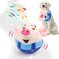 Interactive Dog Toys, Jumping Squeaky Dog Toys Music Modes, Rechargeable Moving Dog Chew Toys(Blue)