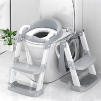 Potty Training Seat with Step Stool Ladder,Toddler Potty Training Toilet for Boys Kids,Potty Chair Adjustable Potty Seat for Toilet with Anti-Slip Wide Steps Splash Guard Safety Handles
