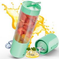 Portable Blender,Personal Size Blender for Shakes and Smoothies with 6 Ultra Sharp Blades,16 Oz Mini Blender USB Rechargeable Magnetic for Travel/Picnic/Office/Gym (Green)
