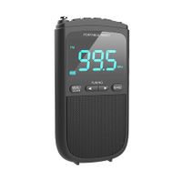 Rechargeable Pocket Transistor Portable Radio with Reception Digital Tuning, LCD Display, Stereo Headphone Jack, Sleep Timer