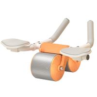 Ab Wheel Roller with Elbow Support,Automatic Rebound Abdominal Wheel,Ab Wheel Roller for Core Workout,Smartsaker Ab Wheel Roller with Phone Holder,Coreflex 4d Ab Wheel Roller for Office,Home,Outdoor (Orange)