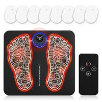 EMS Foot Massager,Foldable Feet & Calves Massage Mat for Muscles Relaxation,15 Modes and 16 Intensity Levels