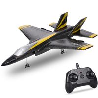 RC Airplane, 2.4GHz 2CH Remote Control Airplane Ready to Fly RC Airplane Built in 6-Axis Gyroscope, Easy to Fly RC Airplane for Kids Beginners (Black)