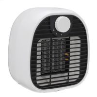 Mini Desktop Electric Space Heater 2 Gear PTC Heating Low Noise Warm Air Blower for Home OfficeWhiteUS Plug
