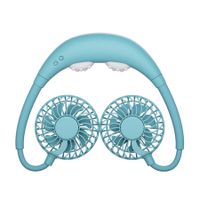 Bakeey Massage Board Neck Fan LED USB Charging with Aroma Diffuser Fan 7-blade Fan 3 Wind Speed AdjustablePink