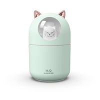 Portable Small Humidifier 300ml Mini Cool Mist Humidifier with Night Light USB Personal HumidifierGreen