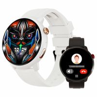 World PremiereLOKMAT SKY GT 4G Sim Card Calling GPS 1.43 inches 466*466pixels AMOLED SOS Music  Rate Monitor Sports Modes Smart Watch White