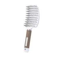 Hair Dryer Vent Brush, Massage Brush, Quick Dry Hair, Straight Hairdressing Volume Comb, Curved Anti-Static Styling Tool for Wet and Dry Hair,White
