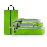 4 pcs Pack  Travel Luggage Compression Bags - Lightweight, Dustproof, and Versatile Storage Organizers Color Green