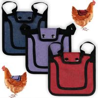 1pc Chicken Saddles Birds Chicken Dress with Adjustable Strap Male Hen Saddle Birds Back Sides Protector for Chicken Birds Color Red