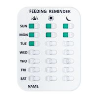 Pet Feeding Reminder Pet Feeding Reminder for Dogs Cats Pet Feed Reminder Magnetic or Double Sided Adhesive Prevent Overfeeding (3 Times)