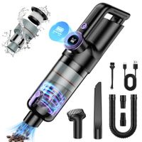 Handheld Portable Car Vacuum Cordless Cleaner, 14000PA Powerful Suction Vacuum with 2-Gear Mode, Brushless Motor, HD Display for Car Cleaning, Home