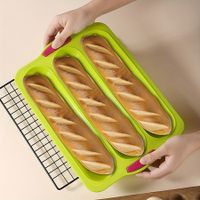 Perforated Silicone Baguette Pan Bake Delicious French Bread Loaves with Ease Oven Safe and Non-Stick Kitchen Accessories Color Green