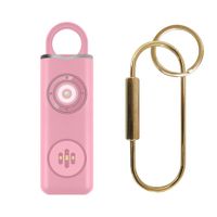 Personal Safety Alarm for Women, Teens, Elders and Kids 130dB Sound Alarm Keychain with LED Lights, Safety Alarm Keychain,Pink