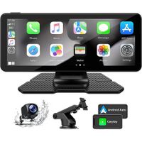 6.86 inch Portable Wireless Apple and Android Carplay Screen with HD Front and Rear Backup Camera