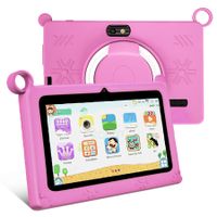 Kids Android Learning 7 inch Tablets with WiFi,32GB ROM,2GB RAM,Bluetooth,Dual Camera,Parental Control,Pre-Installed APPs-Pink
