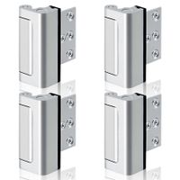 4PACK Home Security Door Reinforcement Lock Childproof,Add High Security to Home Prevent Unauthorized Entry,Frame Lock,Aluminum Construction Finish,Silver