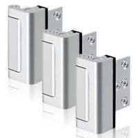 3PACK Home Security Door Reinforcement Lock Childproof,Add High Security to Home Prevent Unauthorized Entry,Aluminum Construction Finish,Silver