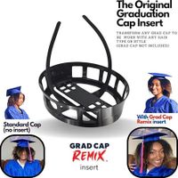 Adjustable Grad Hat Holder, Secure Your Grad Cap and Your Hairstyle, Graduation Cap Remix Headband, Inside Graduation Cap Don't Change Hair