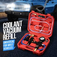 Coolant System Refiller Kit Car Cooling Pneumatic Vacuum Purge Radiator Filling Hose Tool Set Universal Leak Tester Adapter