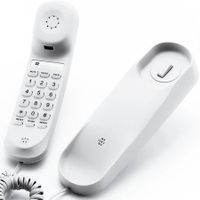 Landline Phone - Durable Corded Phone for The Office,Mini Phone uses HD Sound Chips,Making The Sound Clearer,It is Suitable for Office and Home use,and More (White)